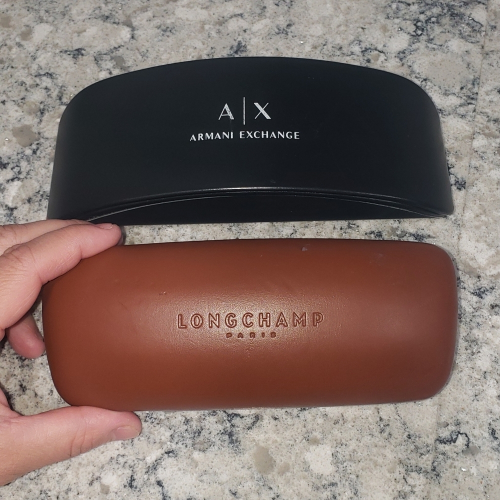 Longchamp And  Armani  Leather Eyewear Cases